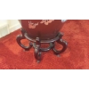 Image 4 : Massive 3 Pc Porcelain & 5 Leg Japanese Rosewood Wood Plant Stand & Tall 54" Plant / Tree Superb!