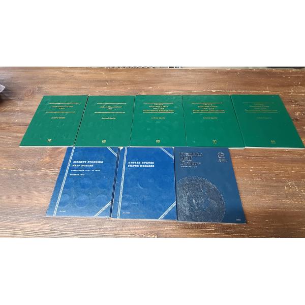Littleton Coin & Whitman Empty Coin Collection Books - 8 Books - See Photos