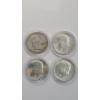 Image 1 : (4) U.S 90% Silver Half Dollars - 1961-D Franklin Half Dollar & (3) 1964 Kennedy Halves - FV: $2.00