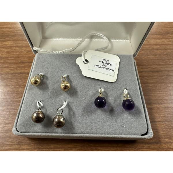 14k Gold & Sterling Silver Pearls for Drop Earrings - See Desc. and Pictures