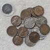Image 1 : Vintage US Coins Featuring 1888 Indian Head Cent, Buffalo Nickels, And Wheat Cents - FV: $.47