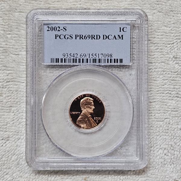 2002-S PCGS PR69RD DCAM Lincoln Cent