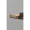 Image 5 : 10K Gold 7.5" Chevron Link Tennis Bracelet & Single 10K Gold Emerald/Diamond Earring - Weight: 3.6g