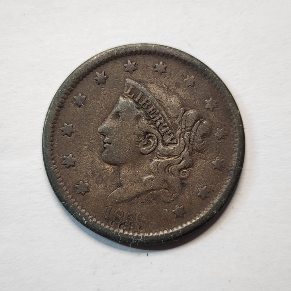 1838 United States Coronet Head Large Cent 