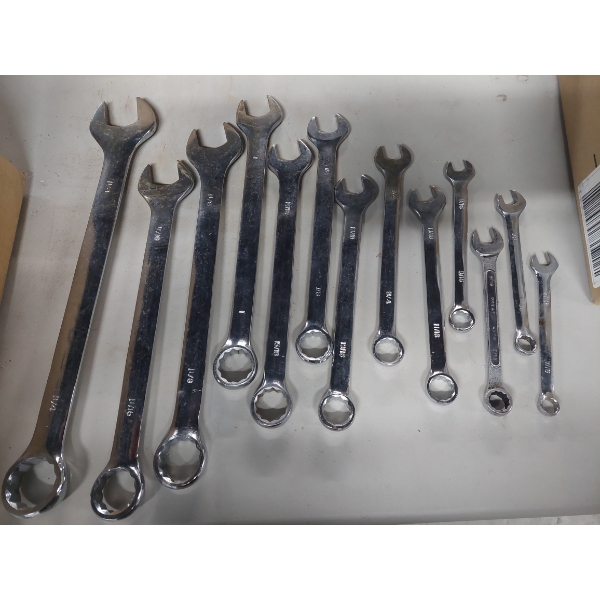 Excellent Set Of Open End/Box Wrenches - 1 1/4" to 7/16"