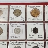 Image 3 : Large Red Binder with Two Pages of Assorted Tokens, Medals, Commemoratives - See Photos! 