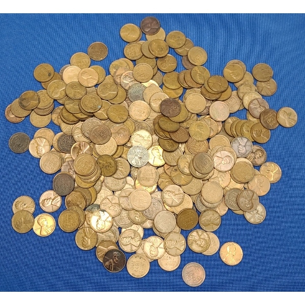 Assorted Years Unsearched Lincoln Wheat Cents - Face Value: $ 2.98