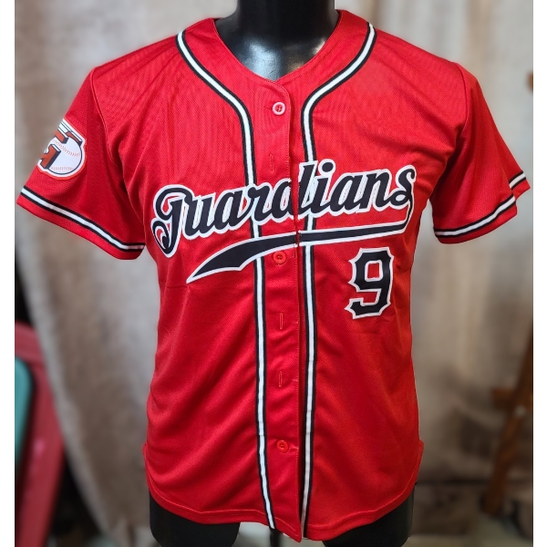 Women's Large Cleveland Guardians Red Baseball Jersey 