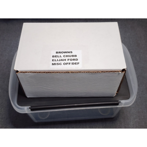 Lot of Two Card Storage Boxes - One Cardboard & One Plastic - Perfect Sizes For Trading Card Storage