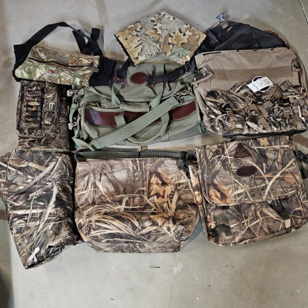 Collection of Various Waterfowl and Field Hunting Gear Bags