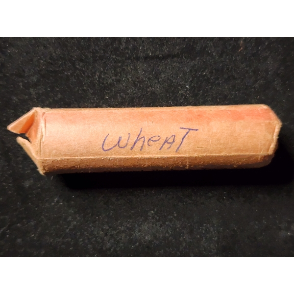 $0.50 Face Value in Unsorted, Unsearched & Unverified Roll of Assorted United States Wheat Pennies 