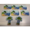 Image 3 : 8 Palm Tree Plates - Plastic - 2 in Palm Tree Shape
