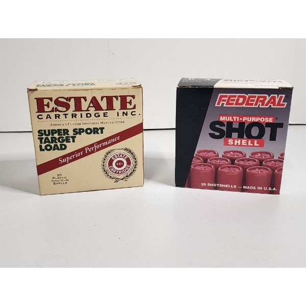 2 Full Boxes: Estate Cartridge Inc. & Federal 12 Gauge Shotgun Shells 
