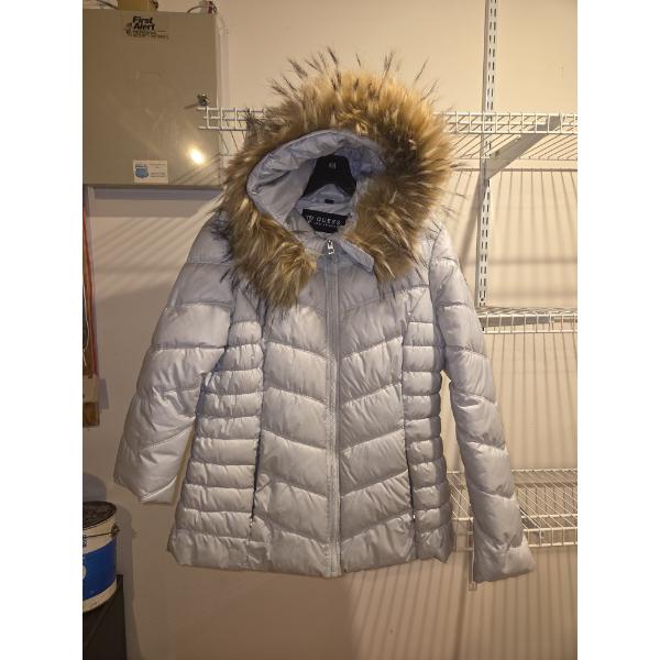 Guess Brand Silver Like New Small Winter Coat