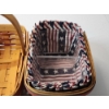 Image 5 : (2) Longaberger Baskets: One w/ American Fabric Liner & Plastic Separate Liner - Excellent Condition
