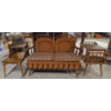 Image 1 : *Pick Up At Mantua Home-No Shipping Available* Great Condition MCM Wood Arm Retro 43''x23'' Loveseat