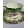 Image 2 : 2 Gorgeous Teacups - Green Outline & Floral Pattern - Floral - Rosina Fine Bone China
