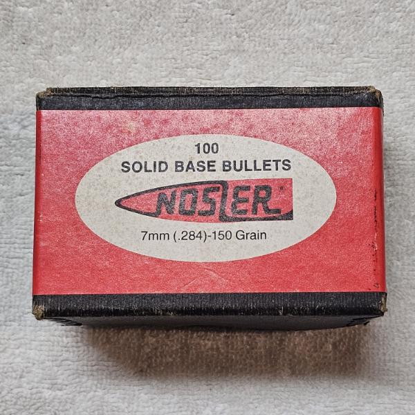 Vintage Nosler Solid Base Bulets 7mm .284 150 Grain