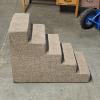 Image 2 : Best Pet Supplies High Density Foam Five Step Linen Fabric Pet Stairs (22.5x16")