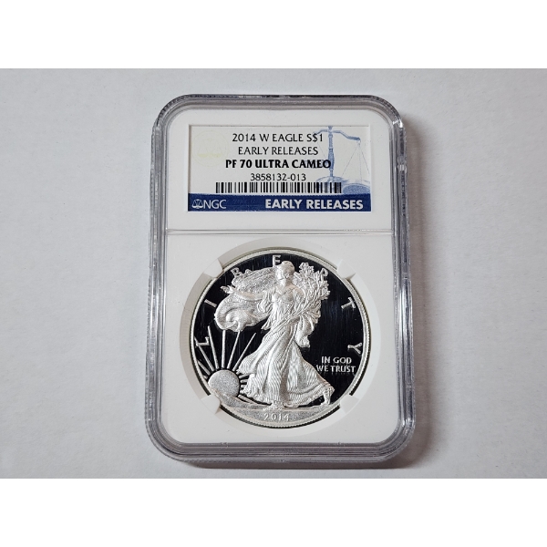 2014-W American Silver Eagle - 1 oz .999 Fine Silver - Early Releases NGC PF 70 ULTRA CAMEO