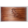 Image 1 : NEW - American Eagle Walnut Wall Plaque - App 20" x 12"
