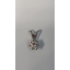 Image 1 : 14K White Gold Classic Solitaire Diamond Pendant - Weight: 0.4g