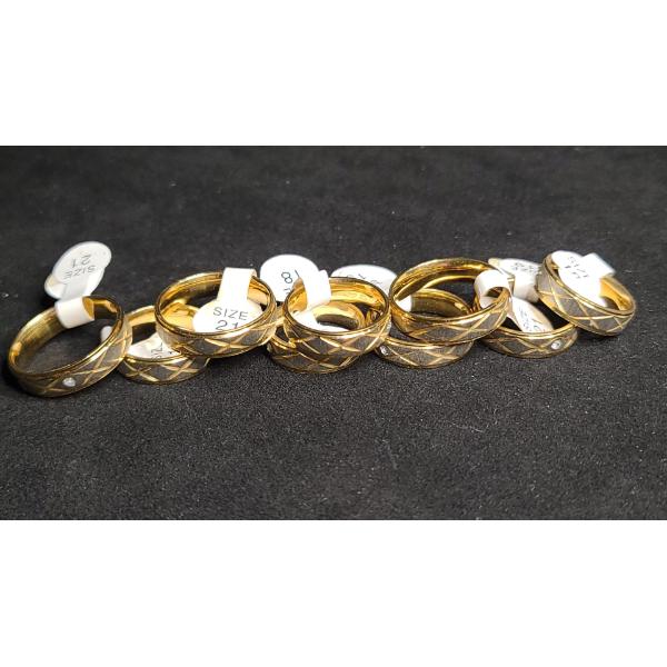 (9) Various Sized Costume Rings 
