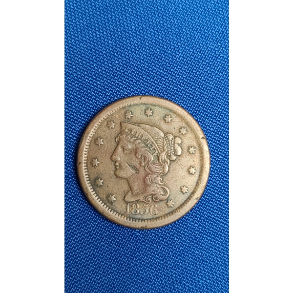 United States 1856 "Slanted" 5 Variety Braided Hair Large Cent