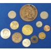 Image 1 : Assorted U.S And Foreign Coins & Tokens Including Large 1893 Indian Head Penny Replica 