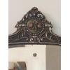 Image 3 : Antique ca 1890 - 1900  Elaborate Wood Framed Wall Mirror w Peacock Reverse Relief Design