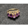 Image 1 : 10K Gold Ring Ft. Beautiful Purple Stones Weighing 2.2 Grams