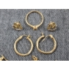 Image 4 : Assorted Lot of 14K Gold Jewelry Including Earrings, Pendant & A Ring - 8.7 Grams Total