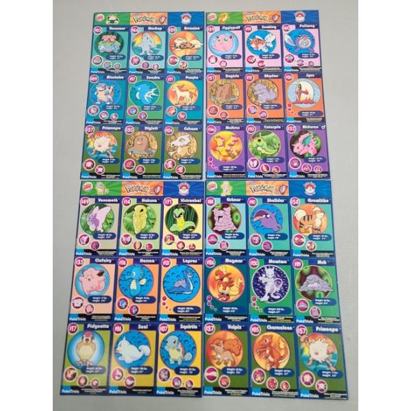 (4) Assorted Sets Of 1999 Burger King Pokémon: The First Movie PokeTrivia Promotion Cards