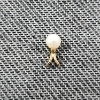Image 2 : Lovely Dainty 10K Yellow Gold Pearl Pendant Weighing 0.3 Grams Total
