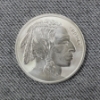 Image 1 : One Troy Ounce .999 Fine Silver Indian Buffalo Round ~ MINT UNCIRCULATED SILVER!
