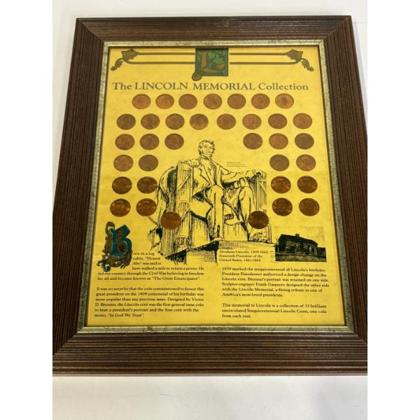 The Lincoln Memorial Collection - Pennies - Lincoln Cent - First Coin to bear a president's portrait