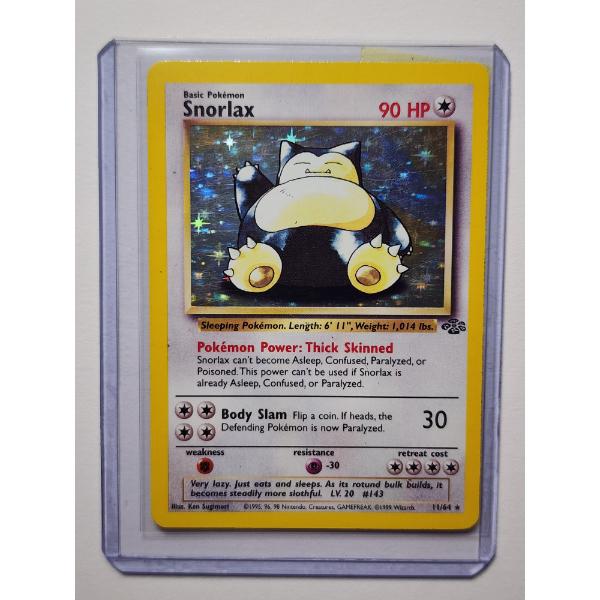 Snorlax 11/64 Jungle Set Holo Rare Vintage Pokemon Trading Card ~ LP/NM Condition!