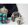 Image 6 : Native American Sterling Silver Ring, Earrings, and Arrowhead Pendant TW: 17.6g