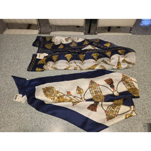 Two Gorgeous New Scarves With Tags, And Nice Zippered Wallet