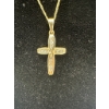 Image 2 : 10k Yellow Gold Necklace with Cross Pendant 2.2g