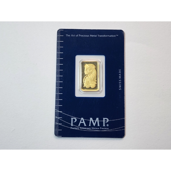5-gram PAMP Swiss 999.9 Fine Gold Bar - Certified in Sealed Package