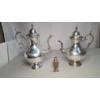 Image 1 : Silver-Plated Teapots & Salt Shaker - Total Weight: 6.6 LBS