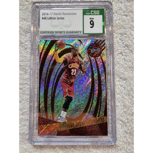 2016-2017 CSG Graded Mint 9 Panini Revolution #46 LeBron James Trading Card in Case