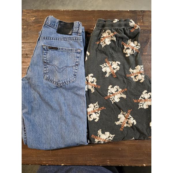 Harley Davidson XS Jeans and M Pajama Pants