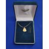 Image 1 : Vintage Hoover Gold-Filled Charm With Diamonds and Ruby on 14K Gold 18" Chain - TW: 4.9g