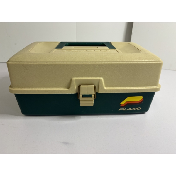 Plano Tackle Box - Fishing - with Fishing Lures- Bobbers & other items - pull out tray