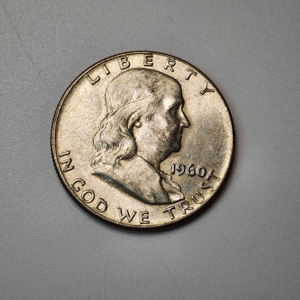 United States 1960 Franklin 90% Silver Half Dollar 