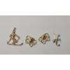 Image 2 : 14K Gold Pendants & Two-Tone Butterfly Studback Earrings - Weight: 1.9g