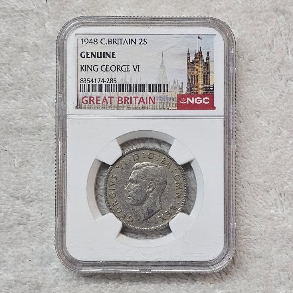 NGC Genuine 1948 Great Britain 2S King George VI Two Shillings