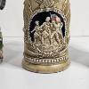 Image 3 : Collection of Three Collectible, Relief-Molded Lidded Beer Steins
